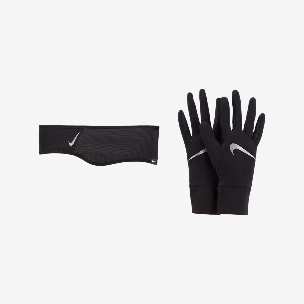 Nike Essential Nike Essential Conjunto de guantes y cinta para el pelo de running para mujer