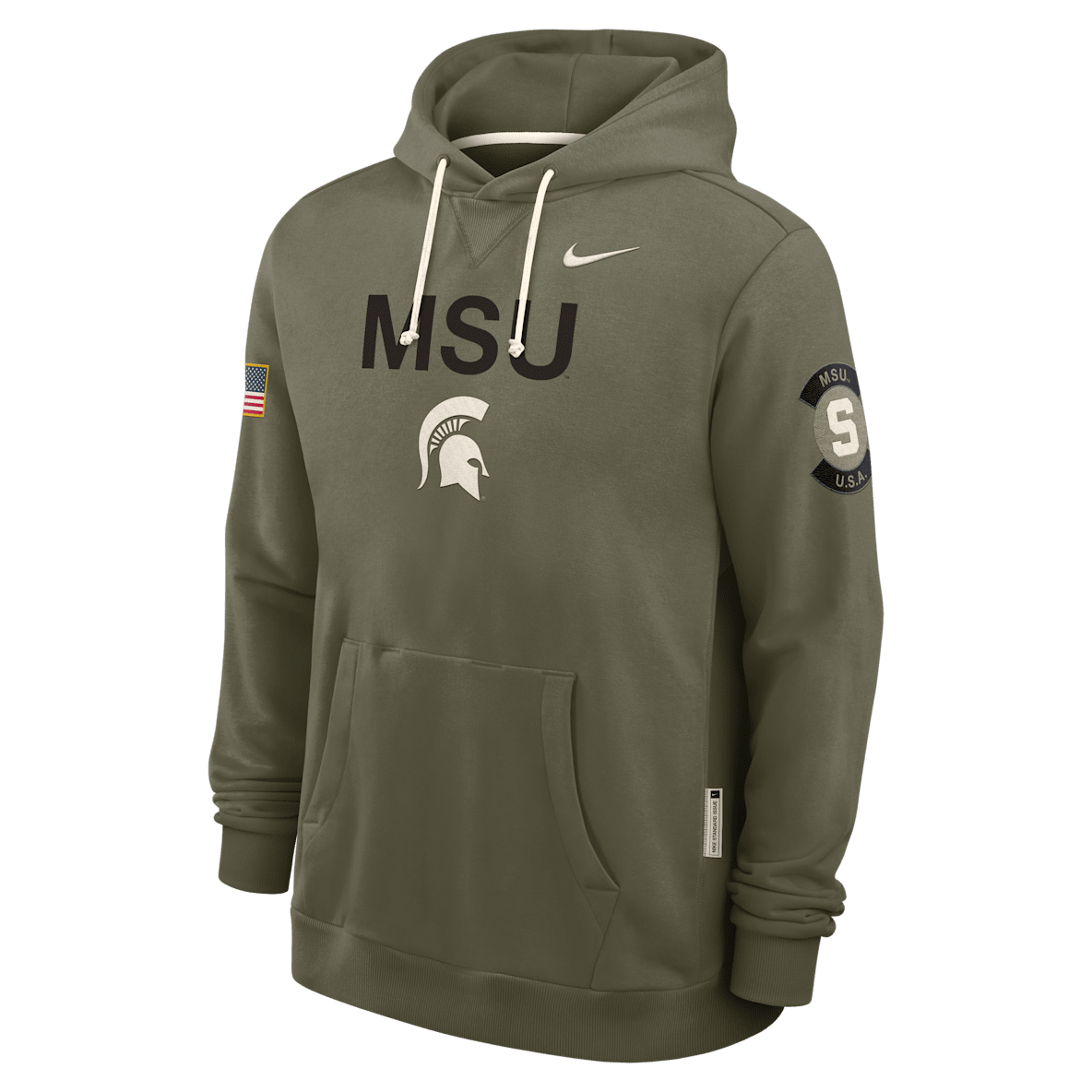 Michigan State 2025 Military Appreciation Michigan State 2025 Military Appreciation Men's Nike Dri-FIT College Pullover Hoodie