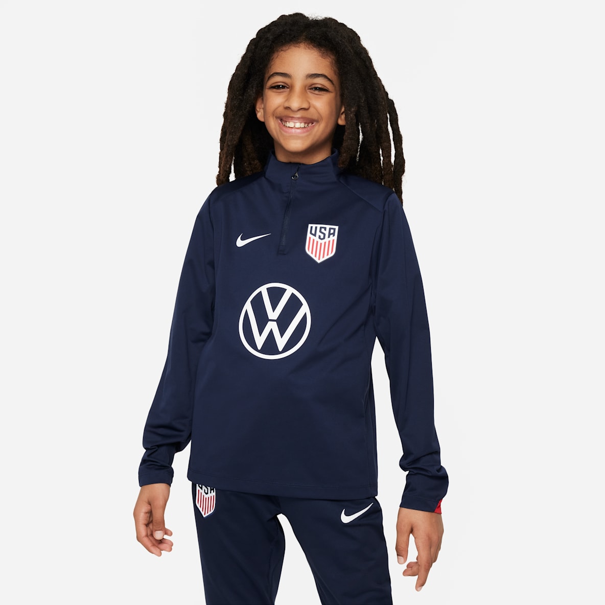 Selección nacional de fútbol masculino de Estados Unidos Strike Selección nacional de fútbol masculino de Estados Unidos Strike Playera de entrenamiento de fútbol para niño talla grande Nike Storm-FIT