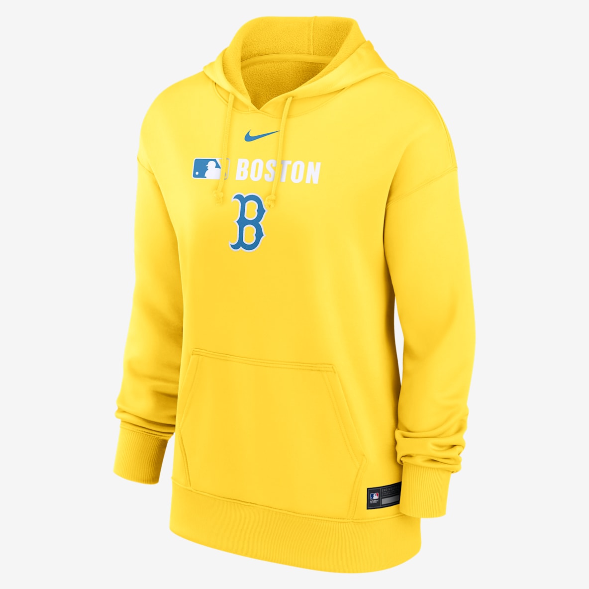 Boston Red Sox Authentic Collection City Connect Boston Red Sox Authentic Collection City Connect Women's Nike Therma MLB Pullover Hoodie