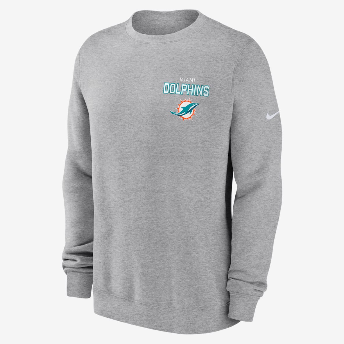 Miami Dolphins Draw Block Club Miami Dolphins Draw Block Club Men's Nike NFL Pullover Crew
