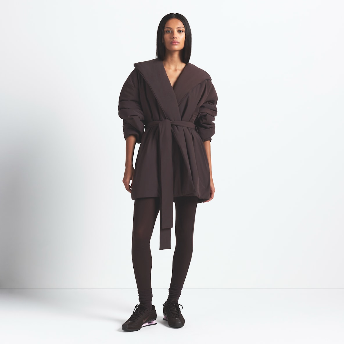 NikeSKIMS Woven Nylon Women's Wrap Coat