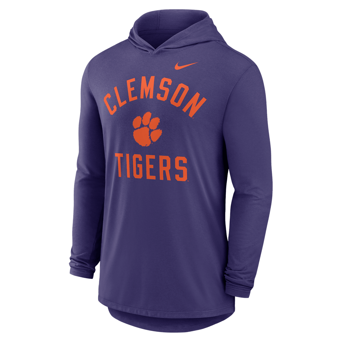 Clemson Campus Arch Men's Nike Dri-FIT College Long-Sleeve Hooded T-Shirt