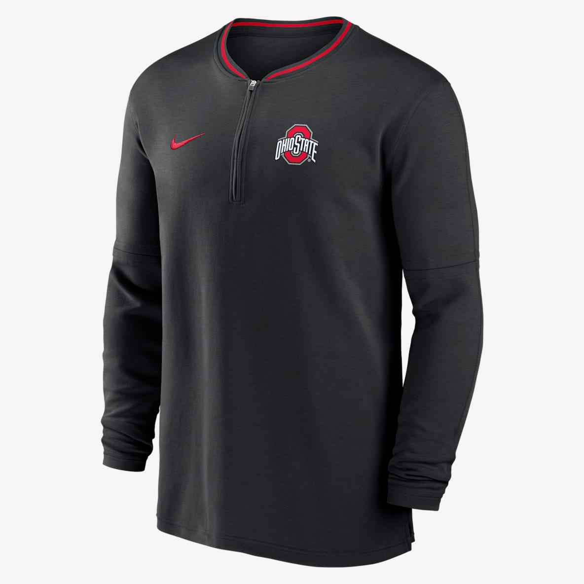 Ohio State Buckeyes Sideline Coach Ohio State Buckeyes Sideline Coach Men's Nike Dri-FIT College 1/2-Zip Long-Sleeve Top