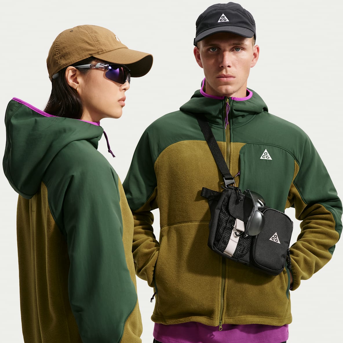 Nike ACG « Wolf Tree » Plus Vêtement deuxième couche à capuche et zip