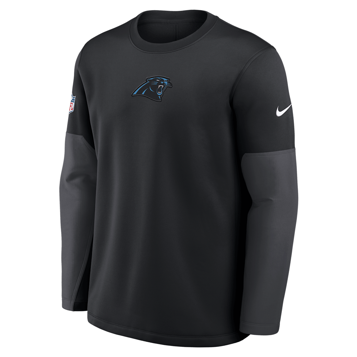 Carolina Panthers Scripted To Win Sideline Coach Men's Nike Therma-FIT NFL Long-Sleeve T-Shirt