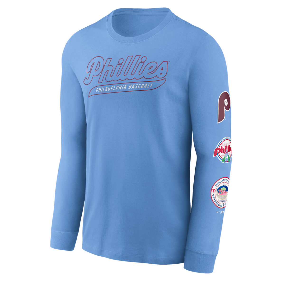 Philadelphia Phillies Cooperstown Knockout Playera de manga larga Nike de la MLB para hombre