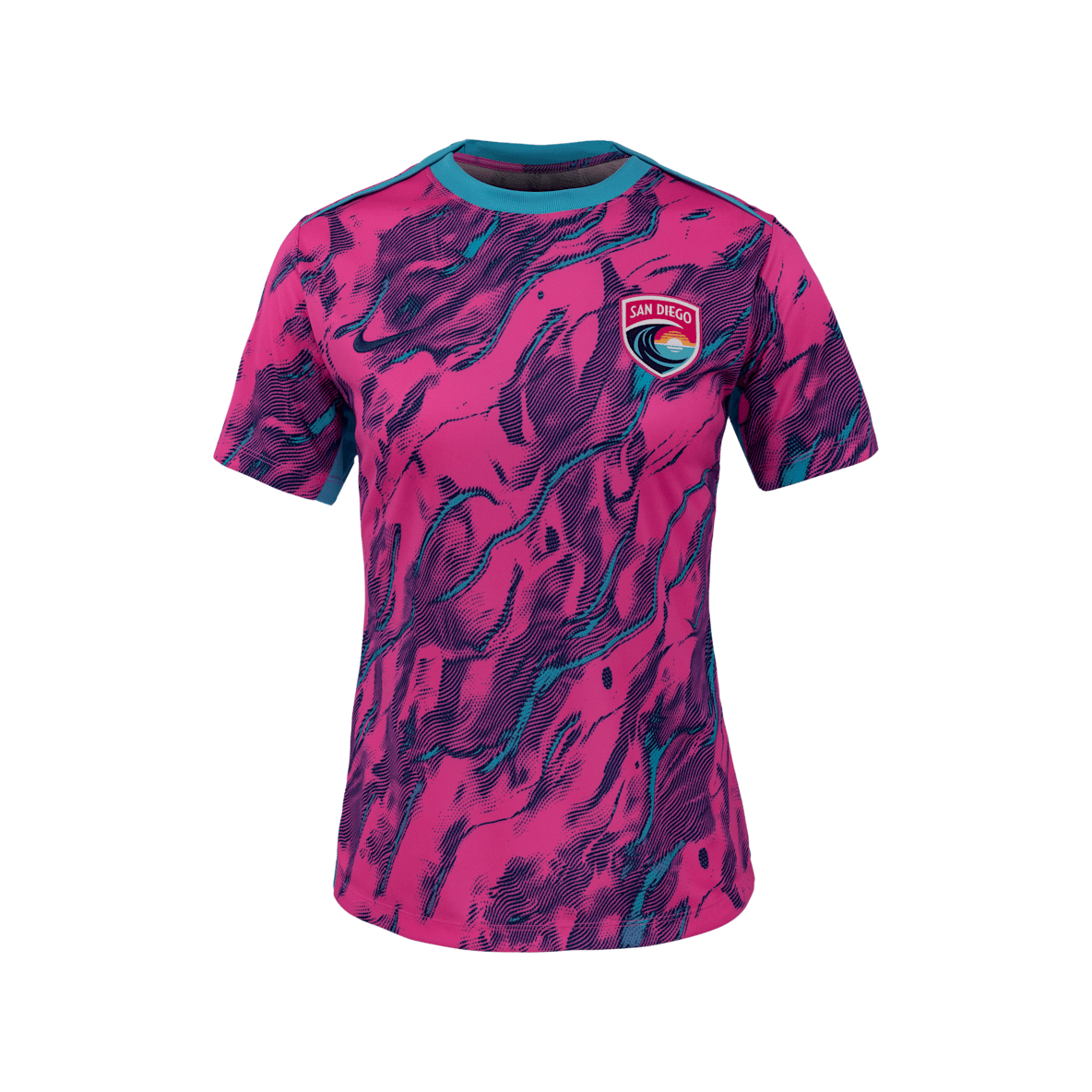 San Diego Wave FC 2025 San Diego Wave FC 2025 Women's Nike NWSL Short-Sleeve Pre-Match Top