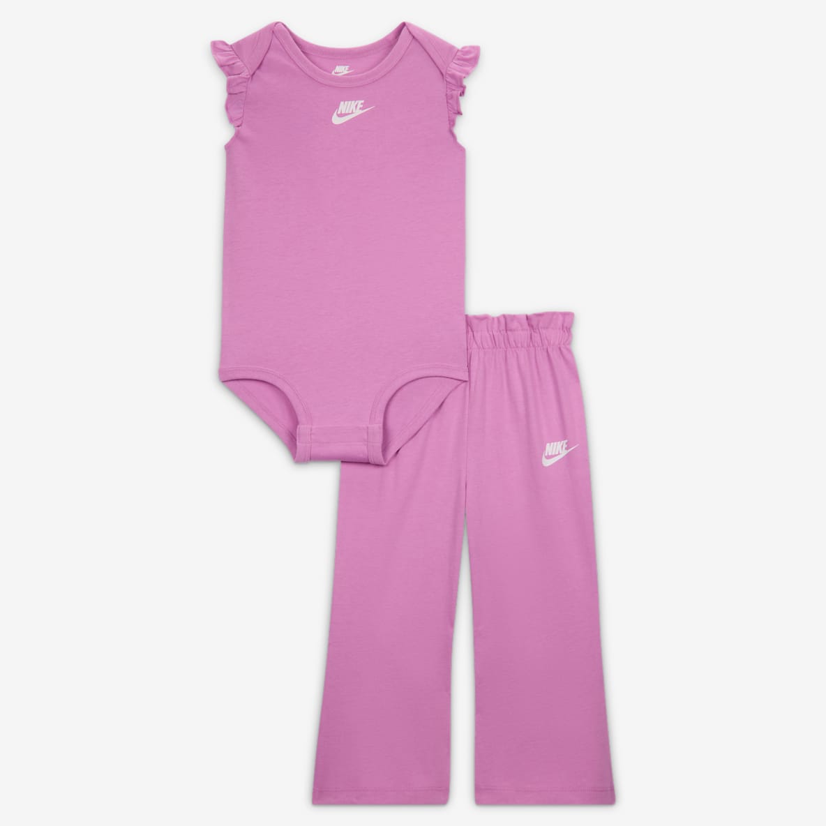 Nike Conjunto de 2 piezas con pants de cintura tipo bolsa de papel para bebé (6-12 meses)