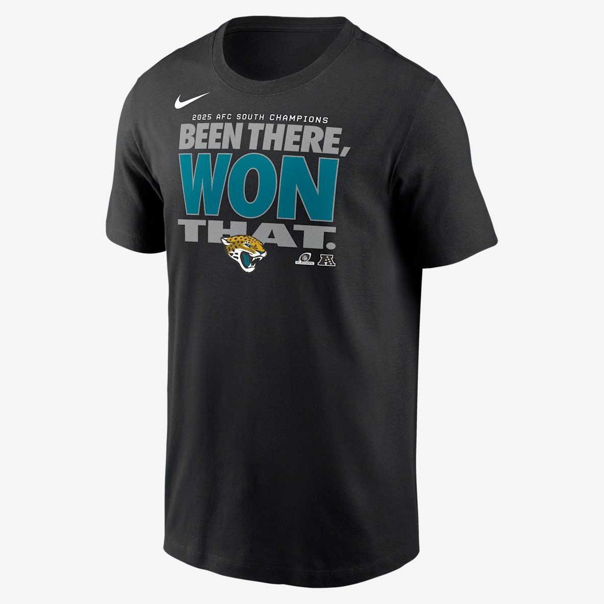 Jacksonville Jaguars 2025 AFC South Champions Trophy Collection Men's Nike NFL T-Shirt