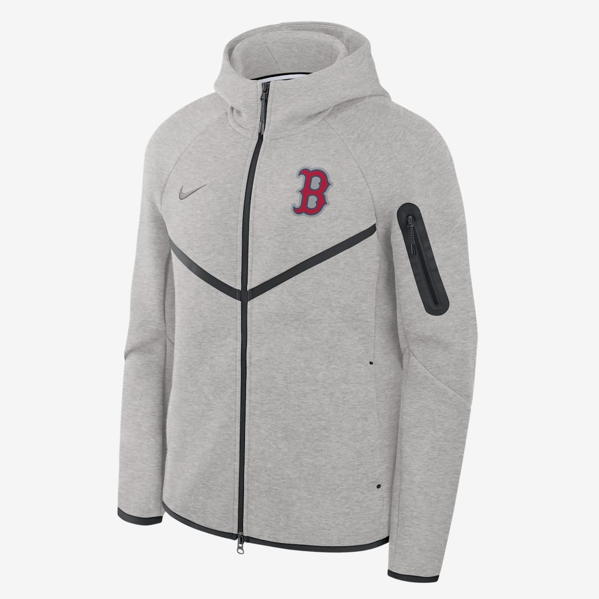 Boston Red Sox Tech Fleece Windrunner Boston Red Sox Tech Fleece Windrunner Chamarra con gorro Nike de la MLB de cierre completo para hombre