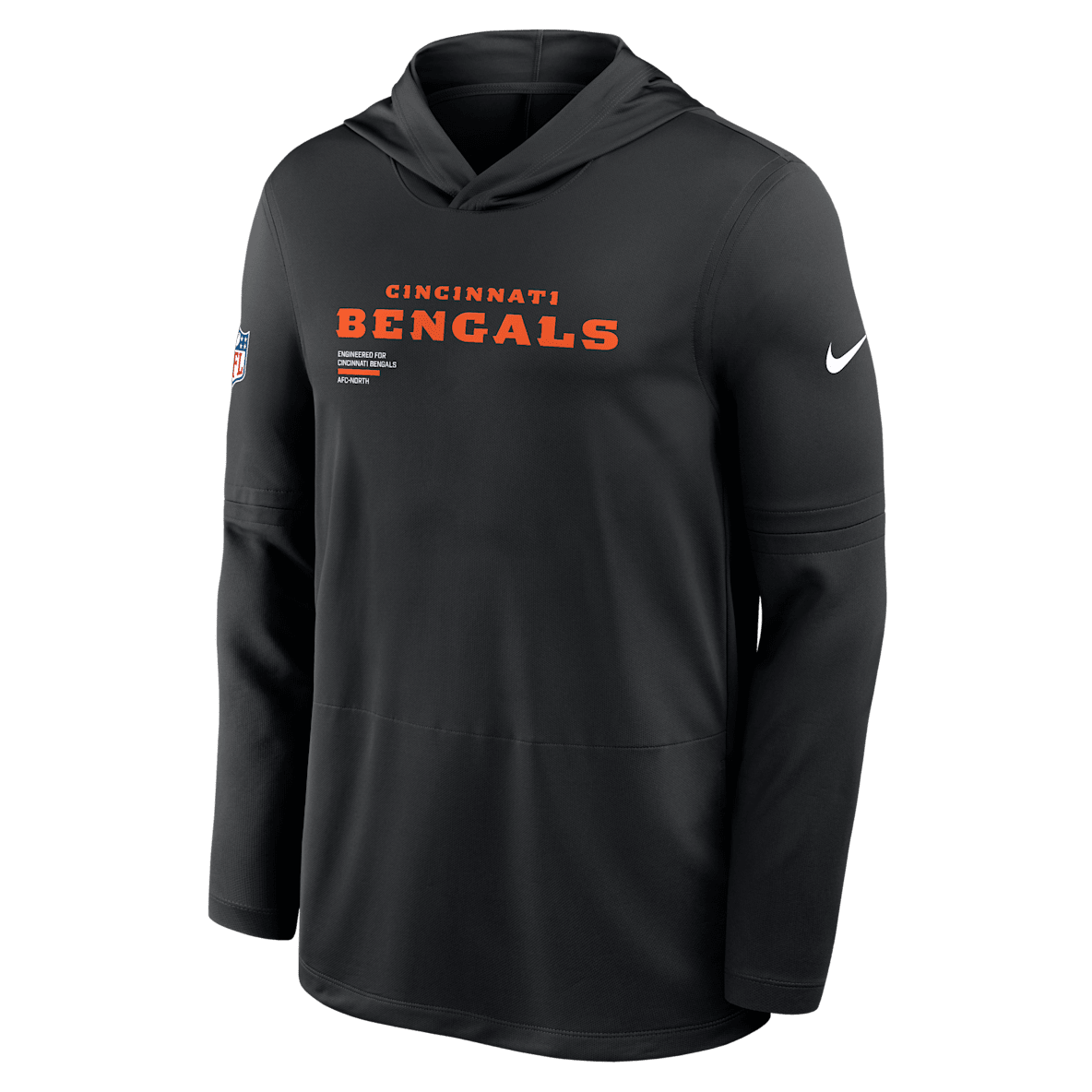 Cincinnati Bengals Pure Fury Sideline Cincinnati Bengals Pure Fury Sideline Men's Nike Dri-FIT NFL Long-Sleeve Hooded Top