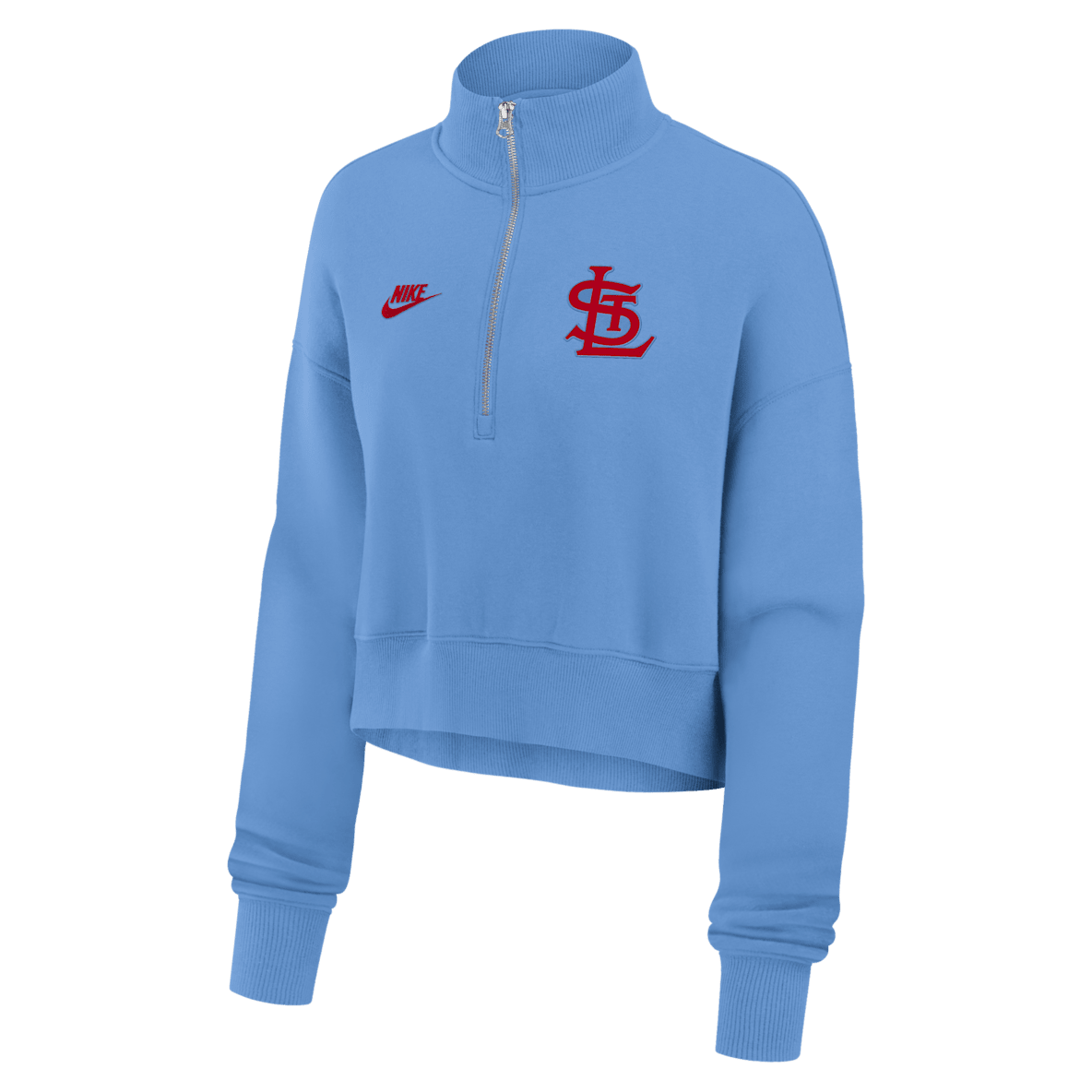 St. Louis Cardinals Cooperstown Phoenix St. Louis Cardinals Cooperstown Phoenix Women's Nike MLB Cropped 1/2-Zip Crew