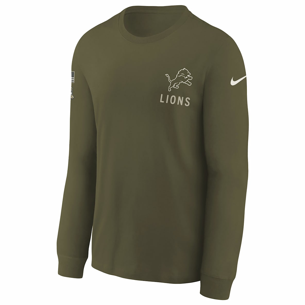 Detroit Lions Salute to Service Sideline Big Kids’ Nike NFL Long-Sleeve T-Shirt
