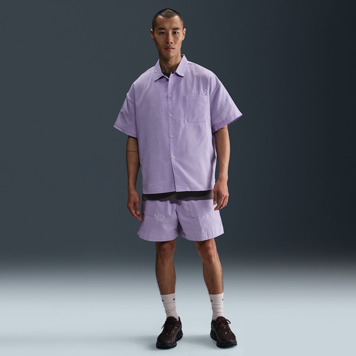 Nike Life Nike Life กางเกงขาสั้นผ้าลินินมีซับในผู้ชาย