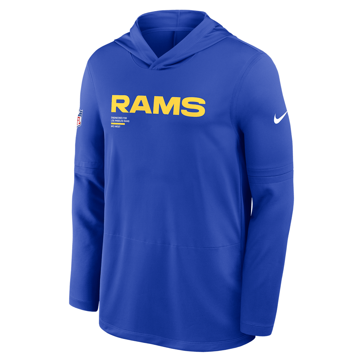Los Angeles Rams Pure Fury Sideline Los Angeles Rams Pure Fury Sideline Men's Nike Dri-FIT NFL Long-Sleeve Hooded Top