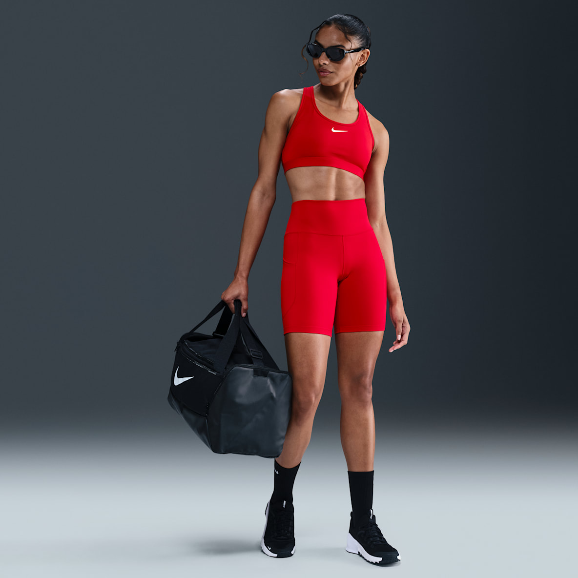 Nike One Nike One Women's High-Waisted 8" Biker Shorts with Pockets
