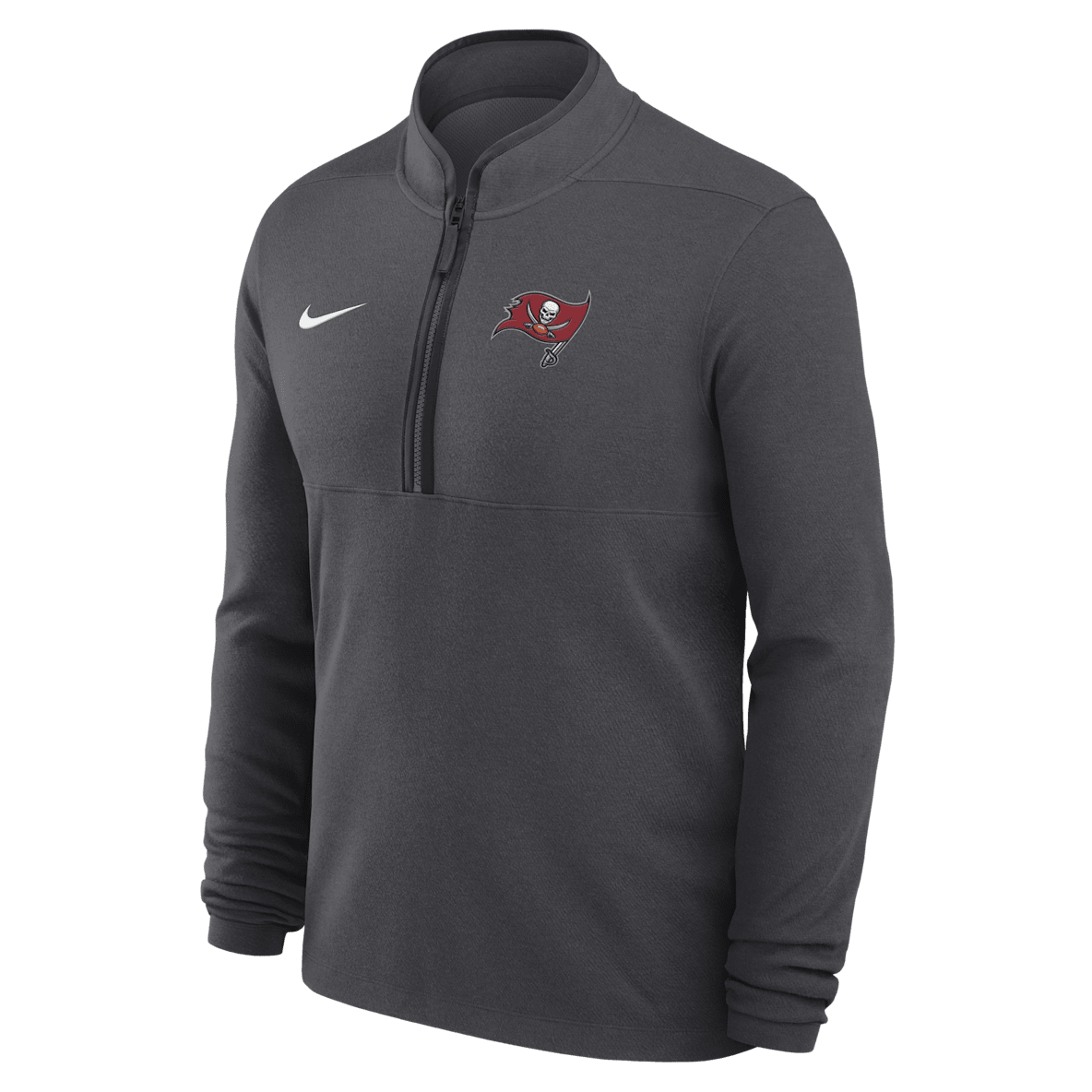 Tampa Bay Buccaneers Logo Victory Tampa Bay Buccaneers Logo Victory Playera de manga larga de la NFL Nike Dri-FIT de 1/2 cierre para hombre