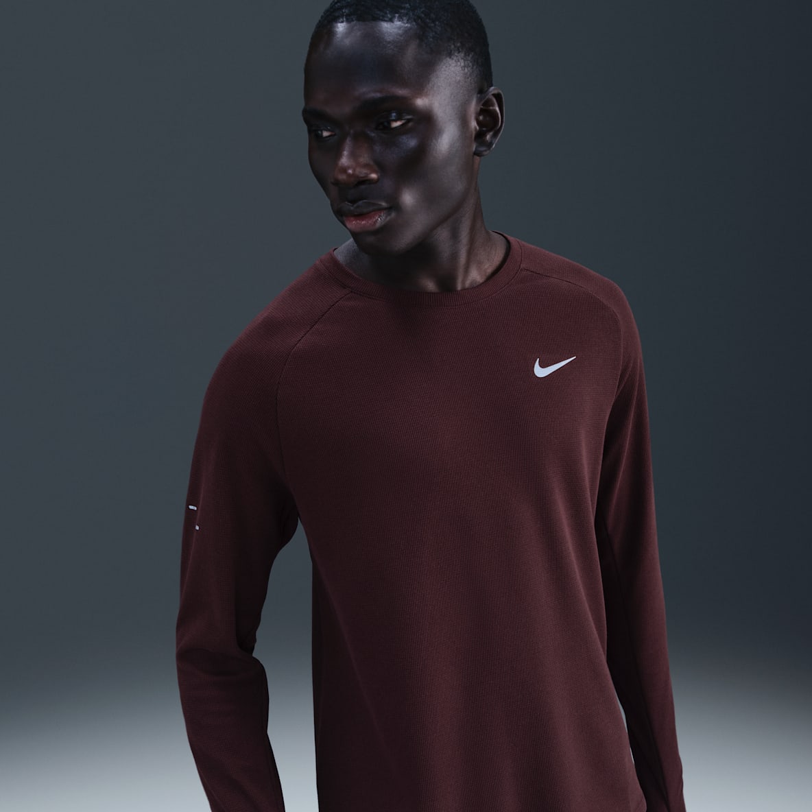 Nike Stride Nike Stride Sudadera de cuello redondo de correr Dri-FIT tipo waffle para hombre