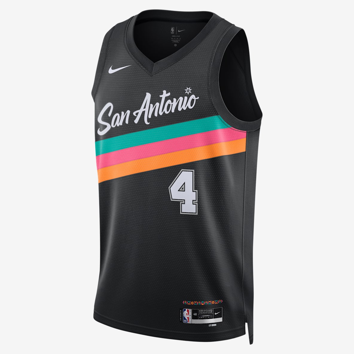 De'Aaron Fox de los San Antonio Spurs City Edition Camiseta Nike NBA Swingman para hombre