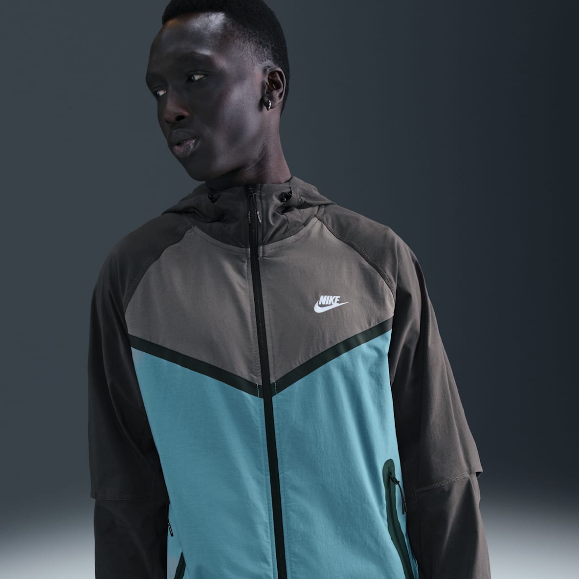 Nike Tech Nike Tech Vävd jacka Windrunner med hel dragkedja för män