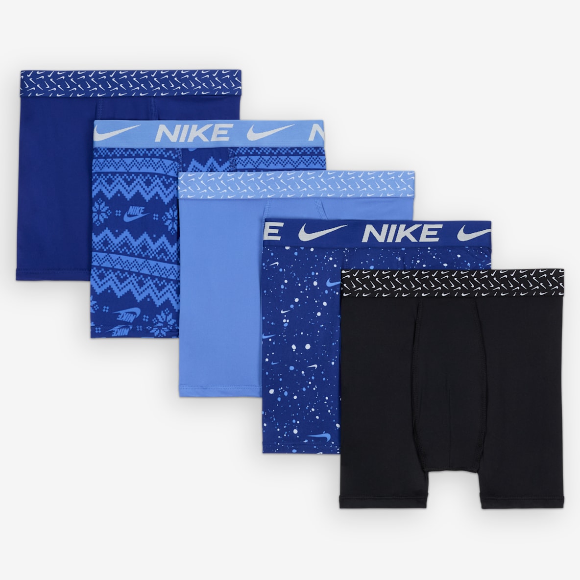 Nike Dri-FIT Nike Dri-FIT Big Kids' Holiday Poly Boxer Briefs (5-Pack)