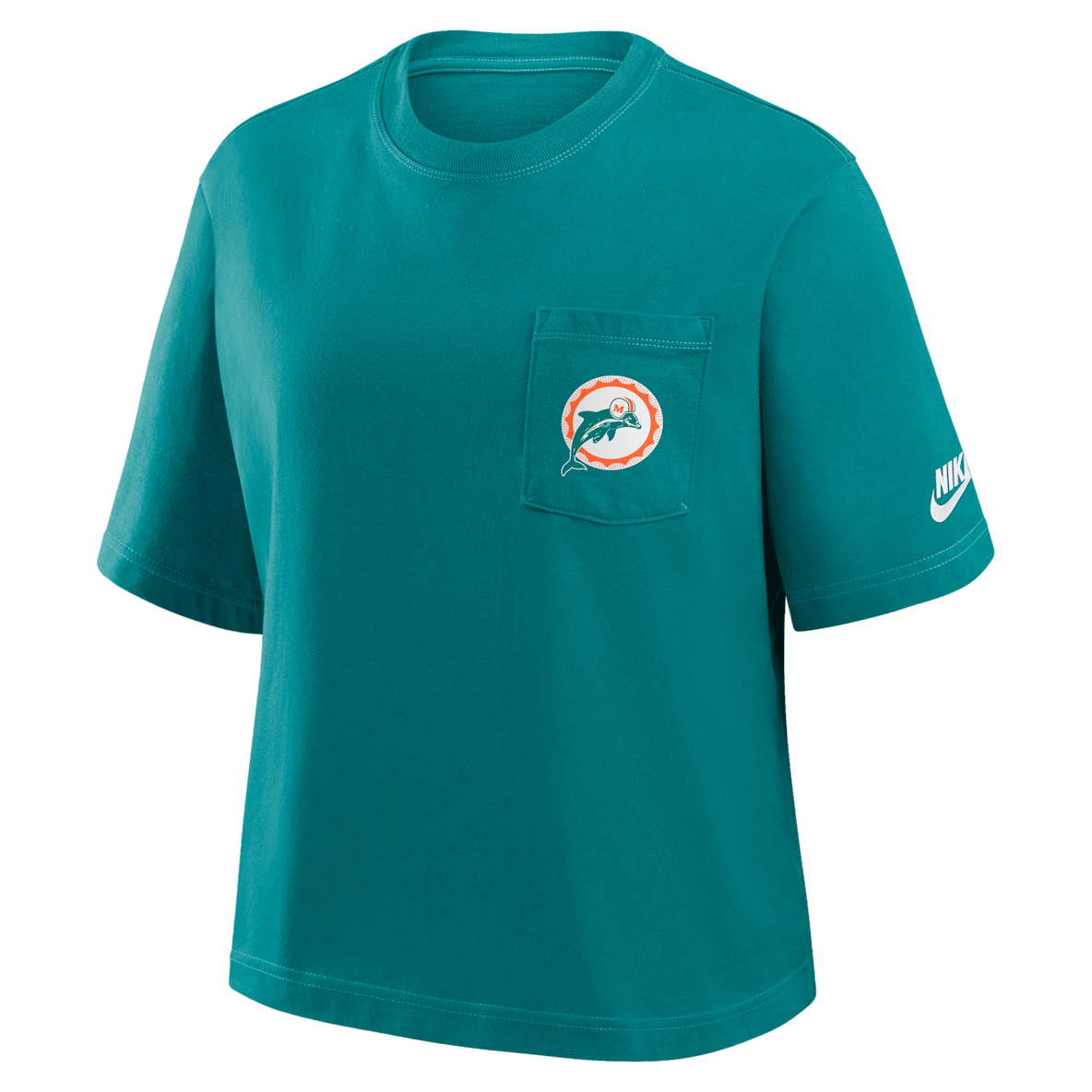 Miami Dolphins Rewind Pocket Boxy Miami Dolphins Rewind Pocket Boxy Women's Nike NFL T-Shirt