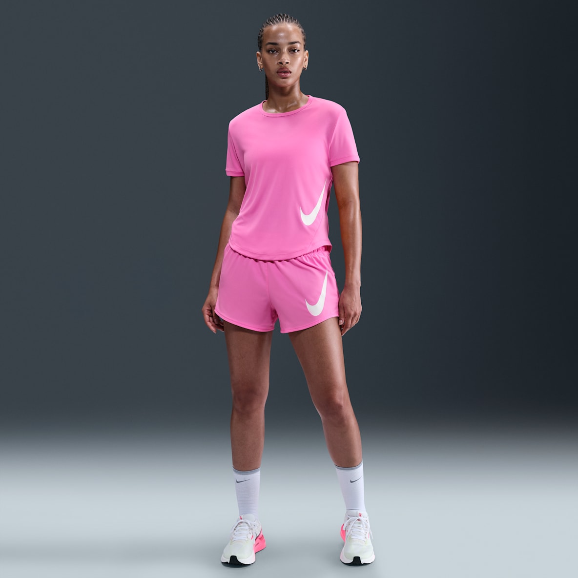 Nike One Swoosh Nike One Swoosh Women's Dri-FIT Mid-Rise Loose 7.5cm (approx.) Brief-Lined Running Shorts