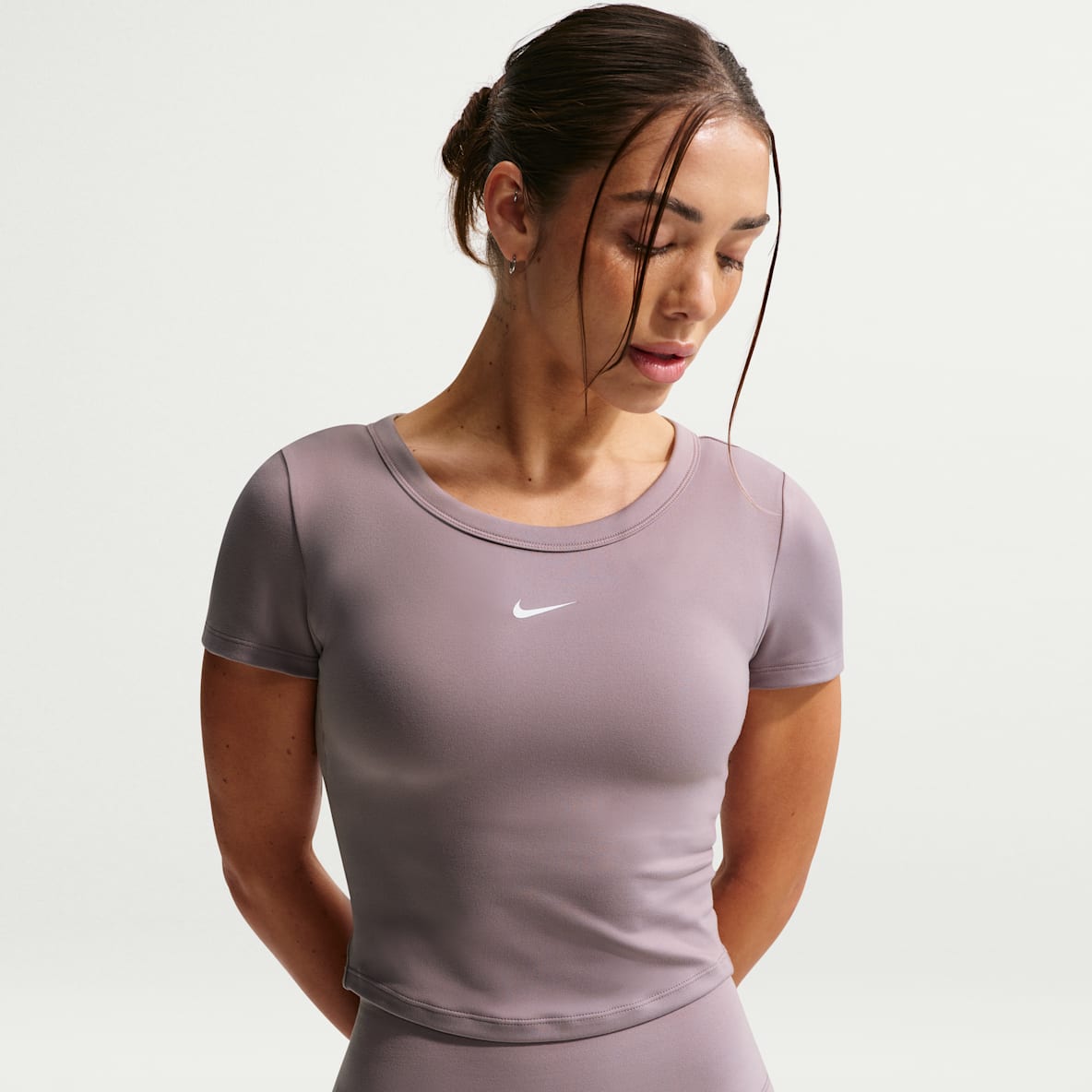 Nike One Fitted Nike One Fitted Women's Dri-FIT Short-Sleeve Cropped Top
