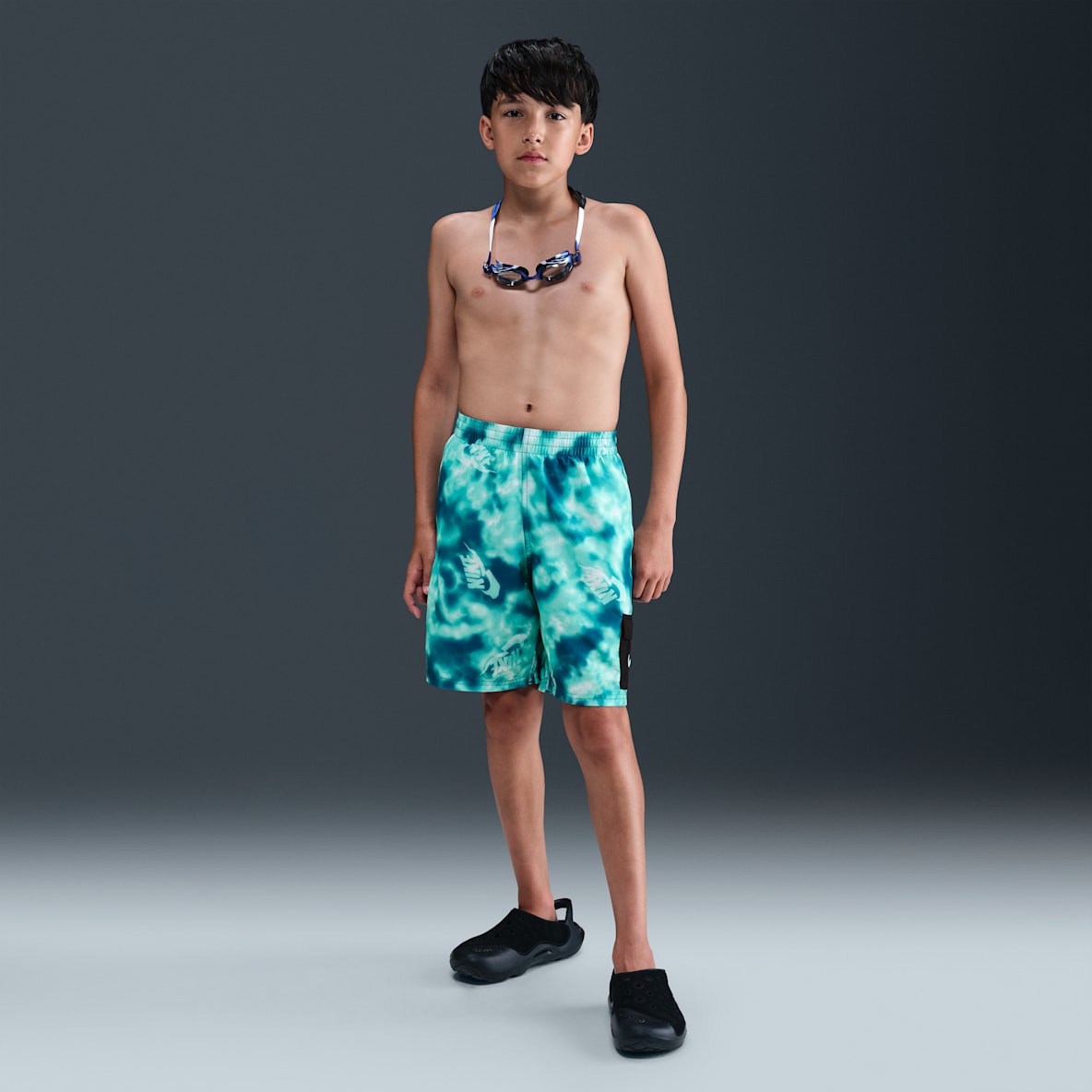 Nike Swim Voyage Traje de baño tipo shorts cargo con forro interior de 18 cm para niños talla grande