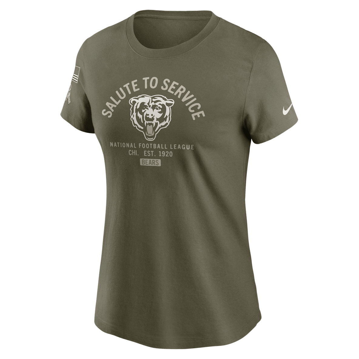 Chicago Bears Salute to Service Sideline Women's Nike NFL T-Shirt