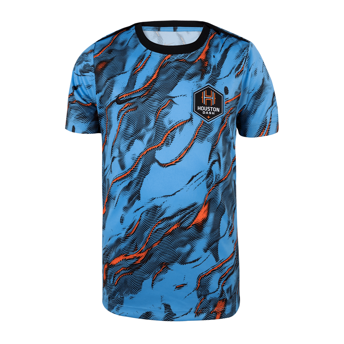 Houston Dash 2025 Big Kids' Nike NWSL Short-Sleeve Pre-Match Top