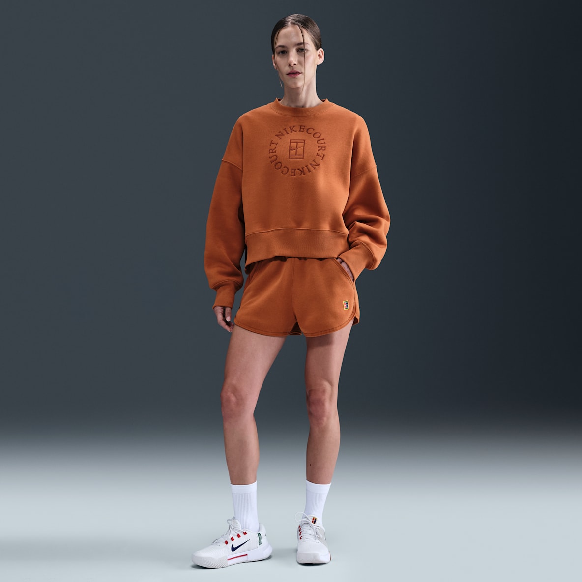NikeCourt Heritage NikeCourt Heritage Women's Mid-Rise Fleece Tennis Shorts