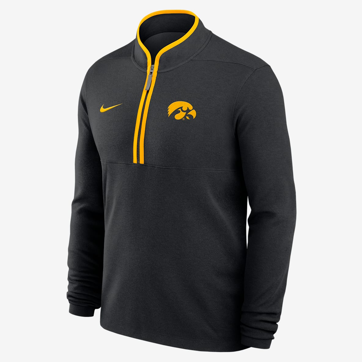 Iowa Victory Playera de manga larga universitaria Nike Dri-FIT de medio cierre para hombre
