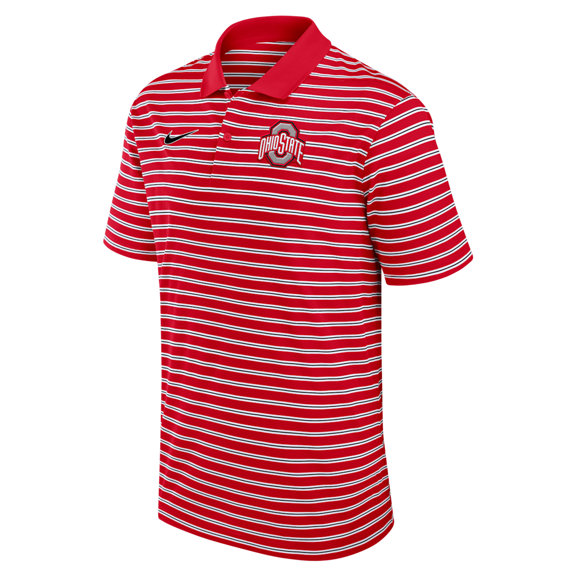 Ohio State Buckeyes Primetime Victory Striped Ohio State Buckeyes Primetime Victory Striped Men's Nike Dri-FIT College Polo