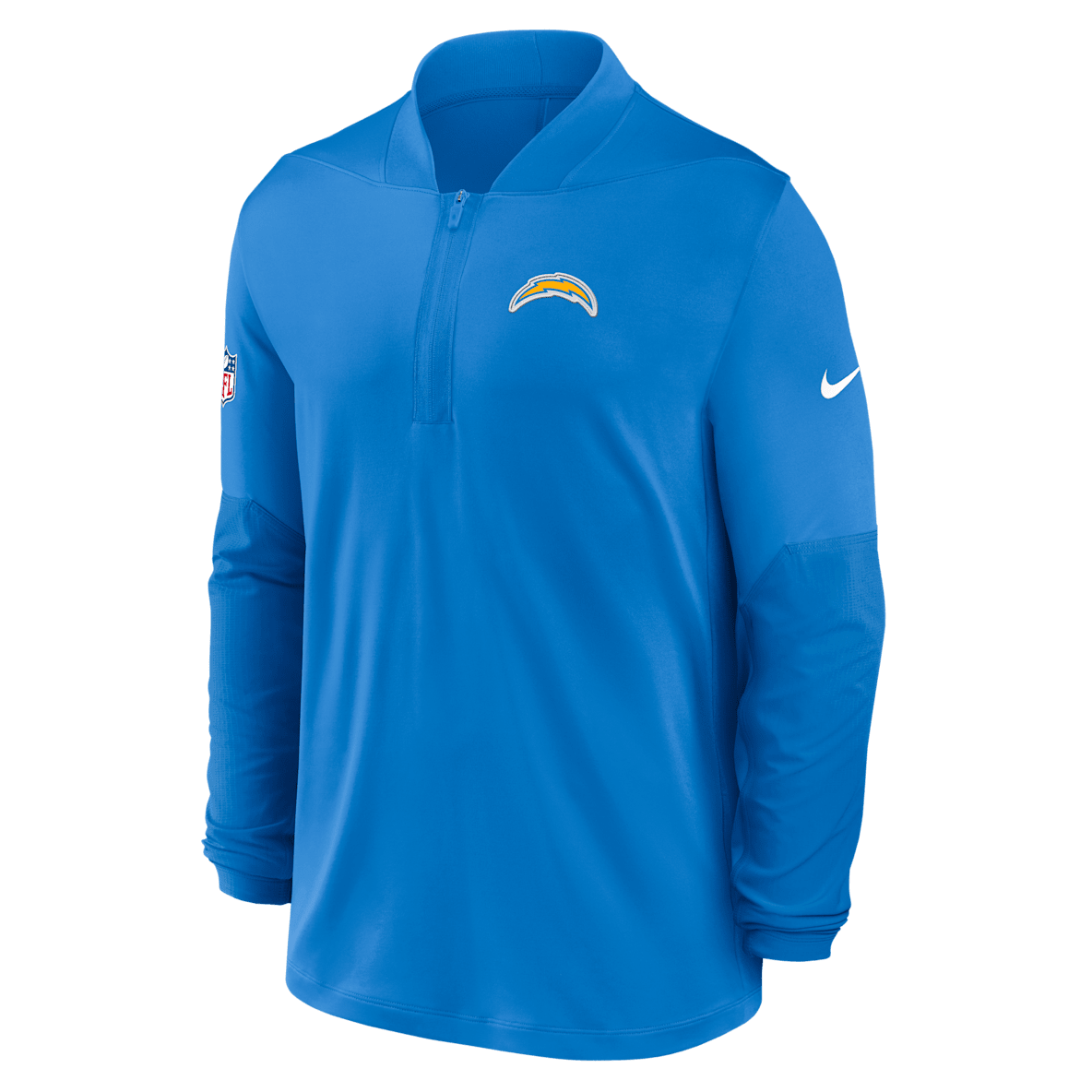 Los Angeles Chargers Feel The Pressure Men's Nike Dri-FIT NFL 1/2-Zip Top