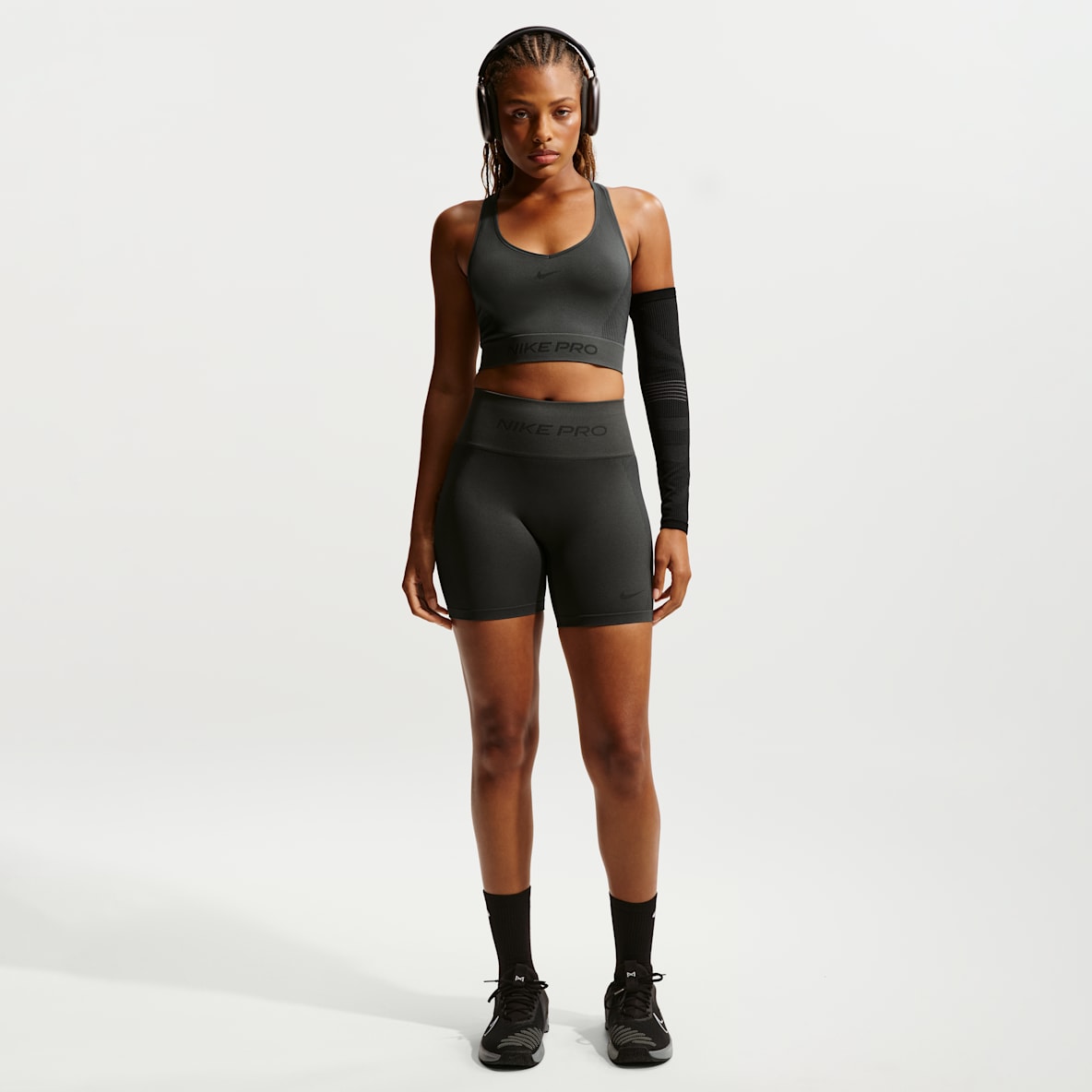 Nike Pro Seamless Shorts de ciclismo Dri-FIT de tiro alto de 13 cm para mujer
