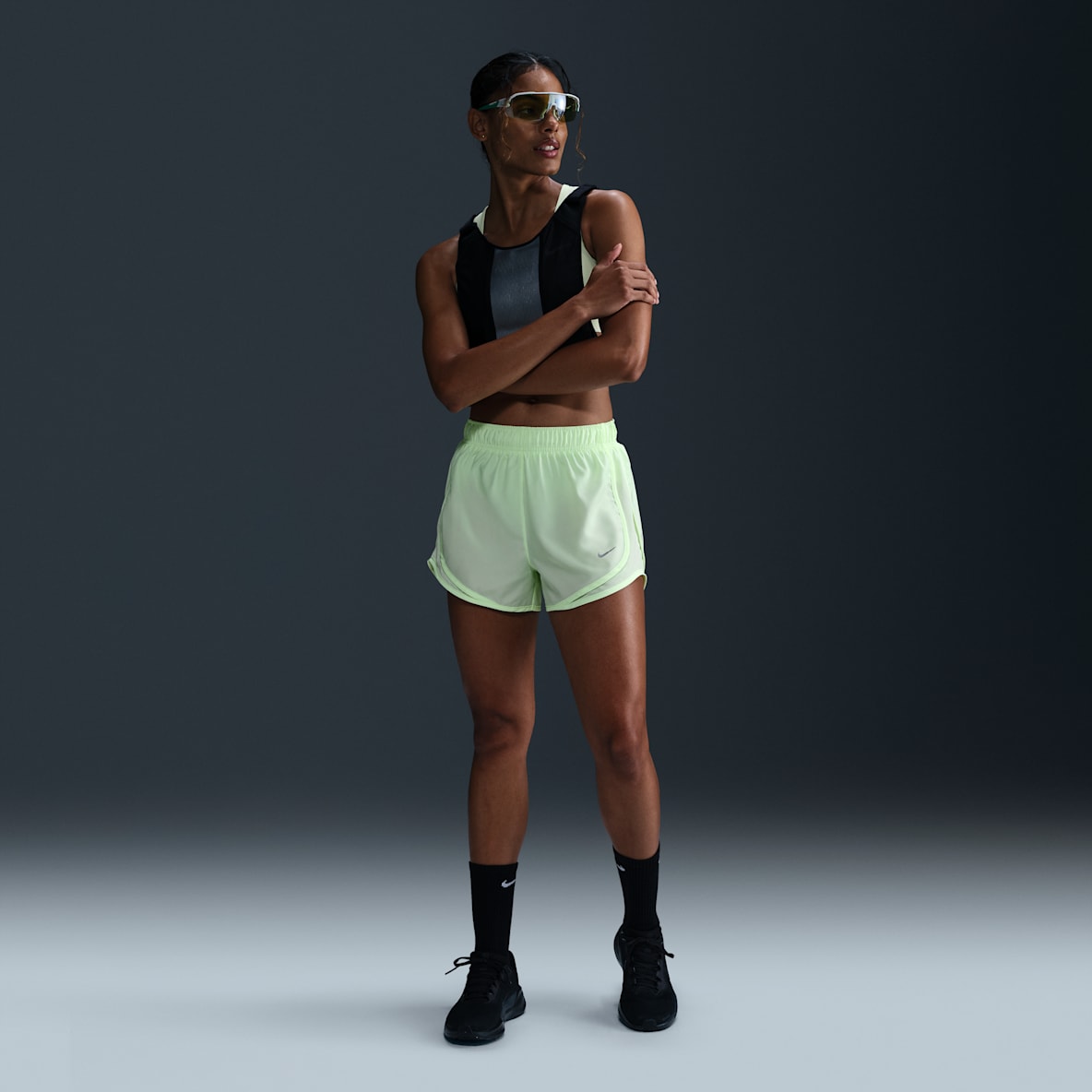 Nike Tempo Nike Tempo Shorts de correr Dri-FIT de tiro medio con forro de ropa interior para mujer