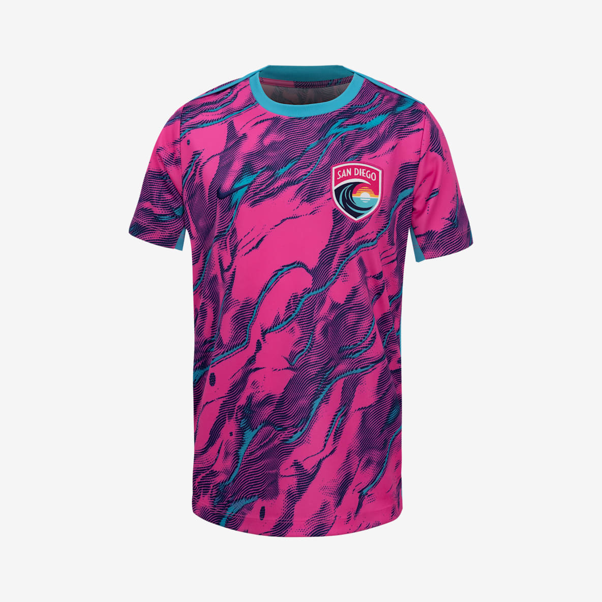 San Diego Wave FC 2025 San Diego Wave FC 2025 Big Kids' Nike NWSL Short-Sleeve Pre-Match Top