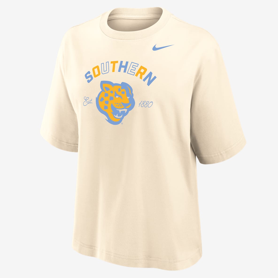 Nike College (Southern University and A&M) Nike College (Southern University and A&M) Playera de algodón de ajuste recto para mujer