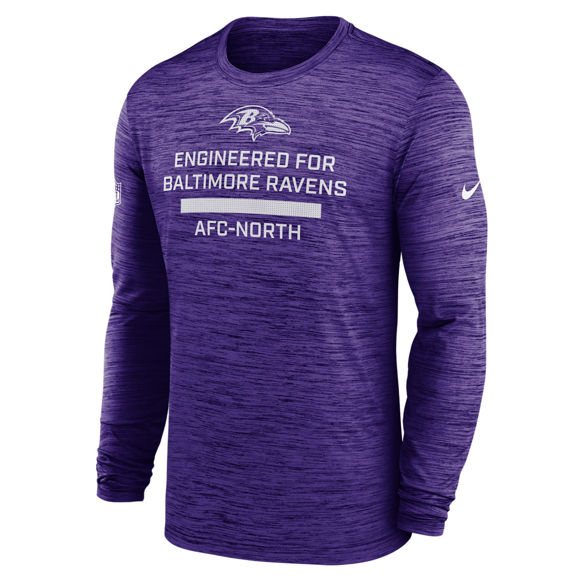 Baltimore Ravens Sideline Team Issue Velocity Baltimore Ravens Sideline Team Issue Velocity Men's Nike Dri-FIT NFL Long-Sleeve T-Shirt