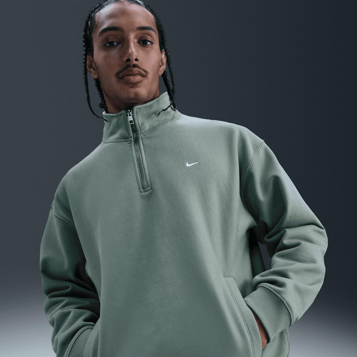 Nike Solo Swoosh Nike Solo Swoosh Men's Fleece Quarter-Zip Top
