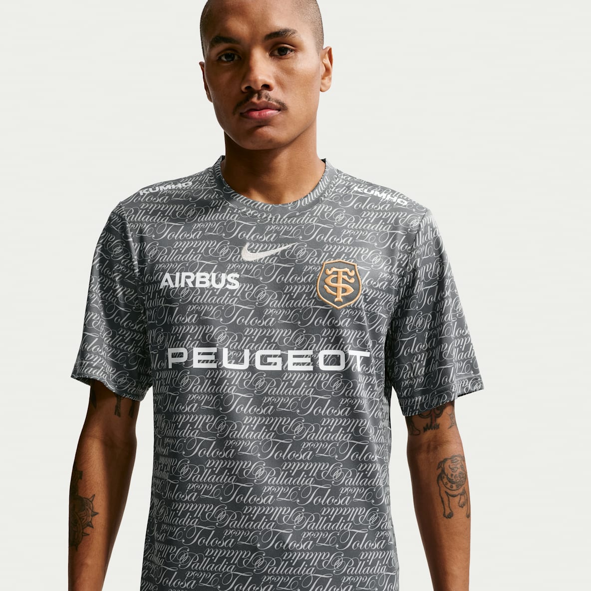 Stade Toulousain Camisola de râguebi Nike do equipamento de aquecimento para homem