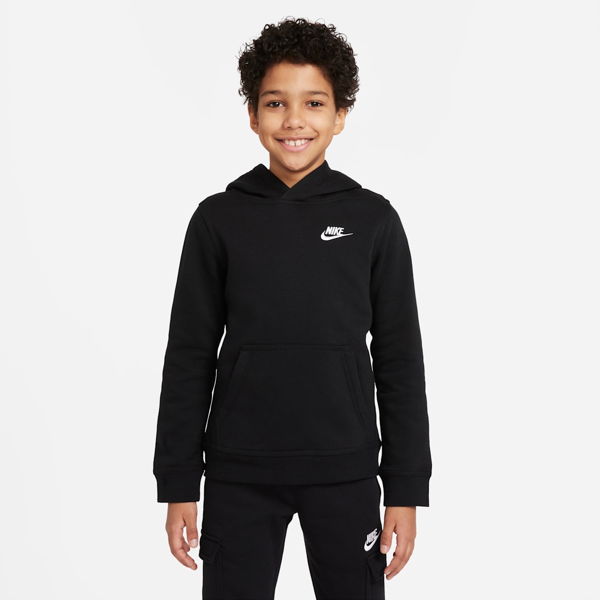 Nike Sportswear Club Nike Sportswear Club Sudadera con gorro sin cierre para niños talla grande