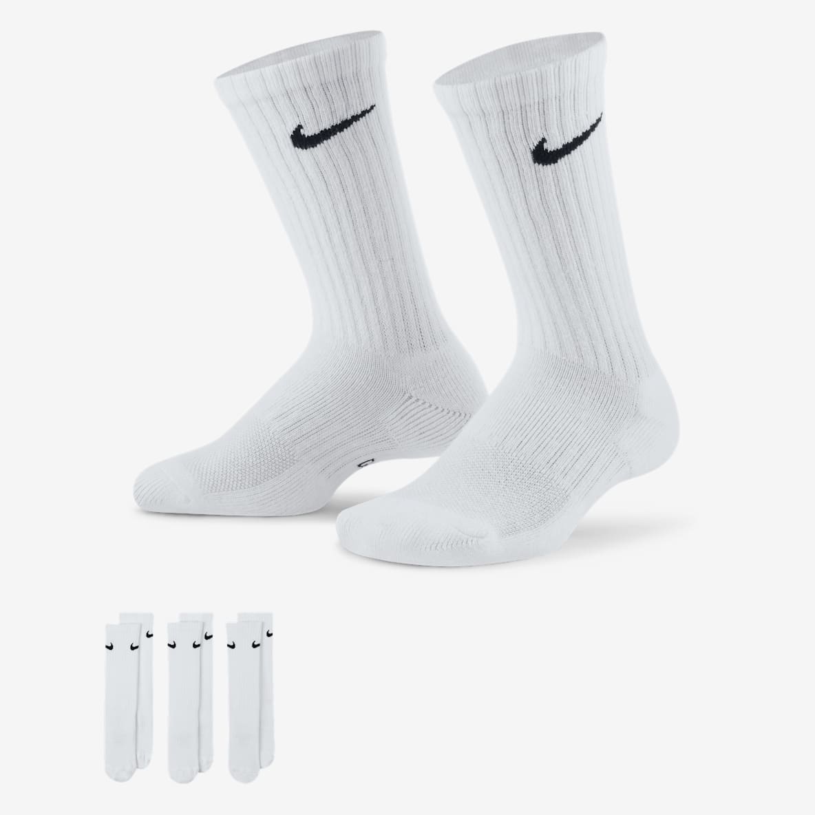Nike Everyday Nike Everyday Calcetines deportivos con amortiguación para niños (3 pares)