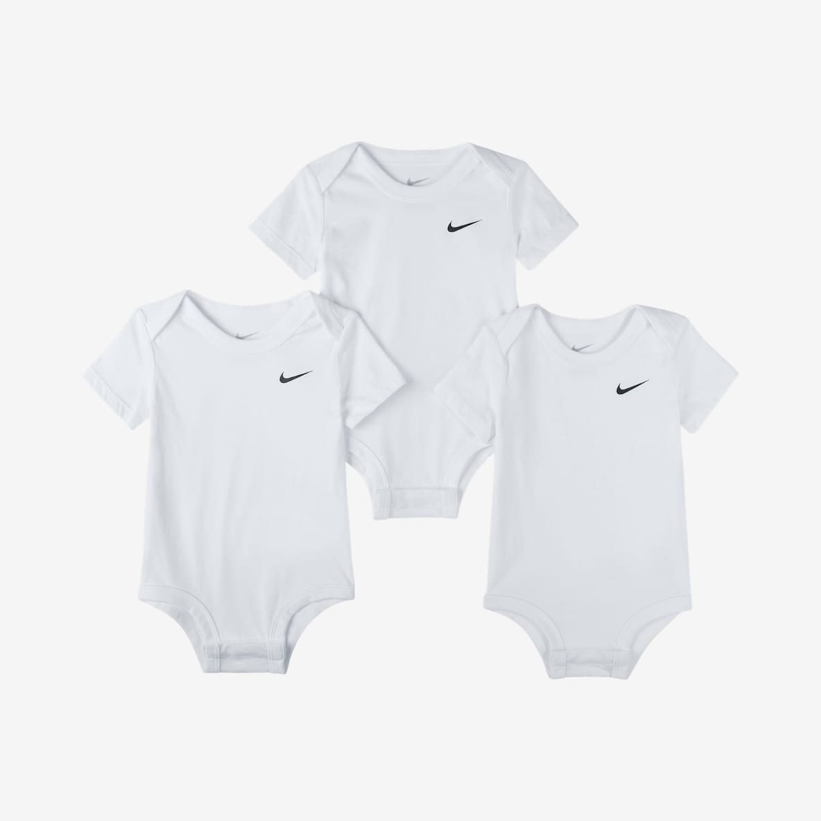 Nike Baby (0–9M) Swoosh Bodysuits (3-Pack)