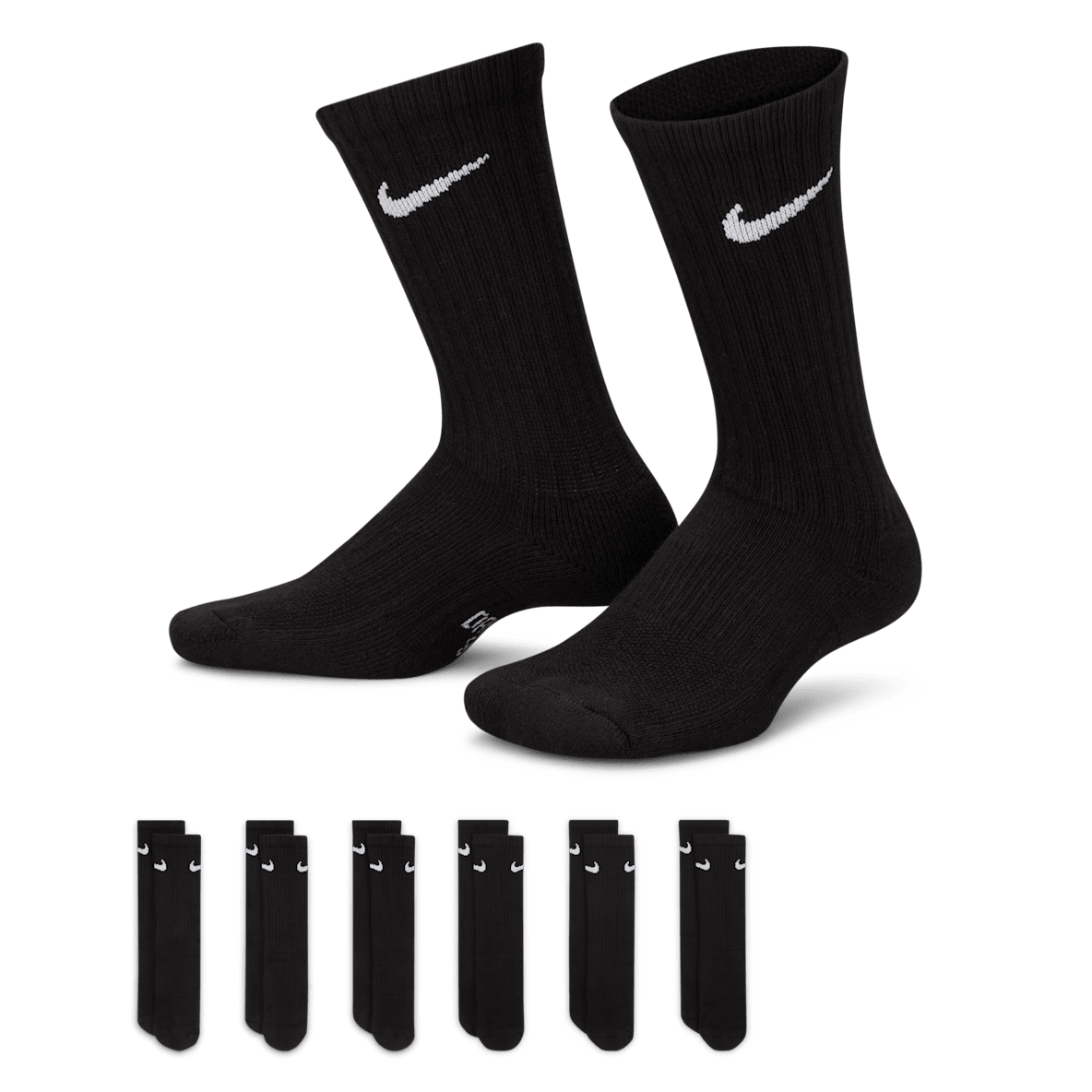 Nike Performance Cushioned Crew Nike Performance Cushioned Crew Kids' Training Socks (6 Pair)