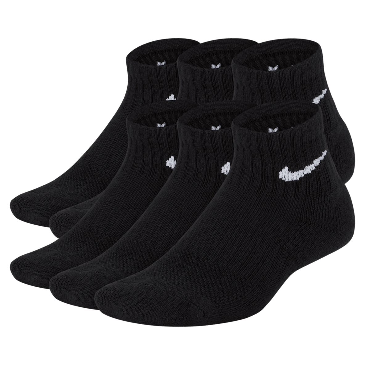Nike Performance Cushioned Quarter Nike Performance Cushioned Quarter Kids' Training Socks (6 Pair)