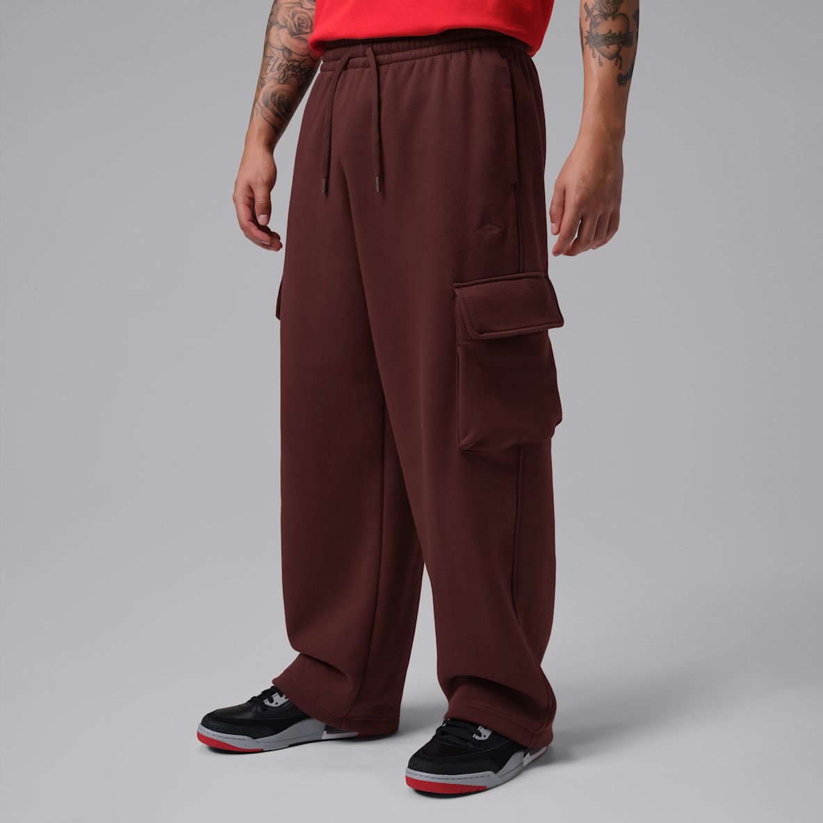 Jordan Brooklyn Pánské oversize flísové cargo kalhoty
