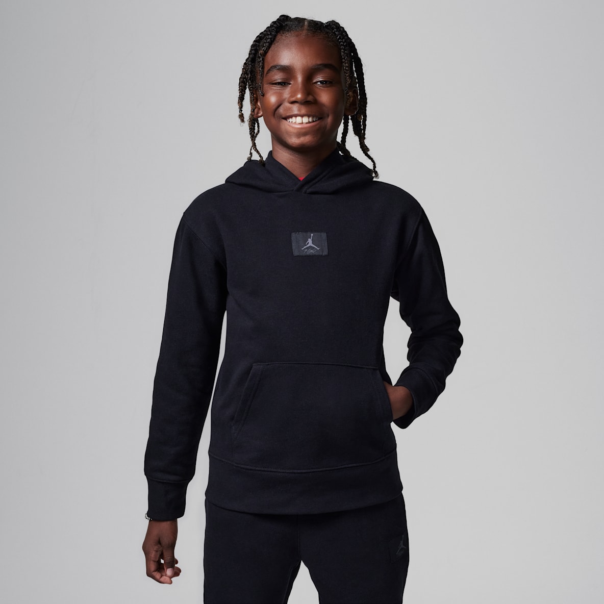 Jordan MJ Flight Jordan MJ Flight Sudadera con gorro sin cierre de tejido Fleece para niño talla grande